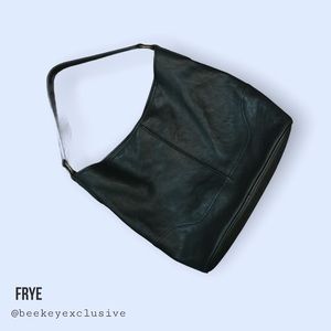 Frye black leather hobo bag